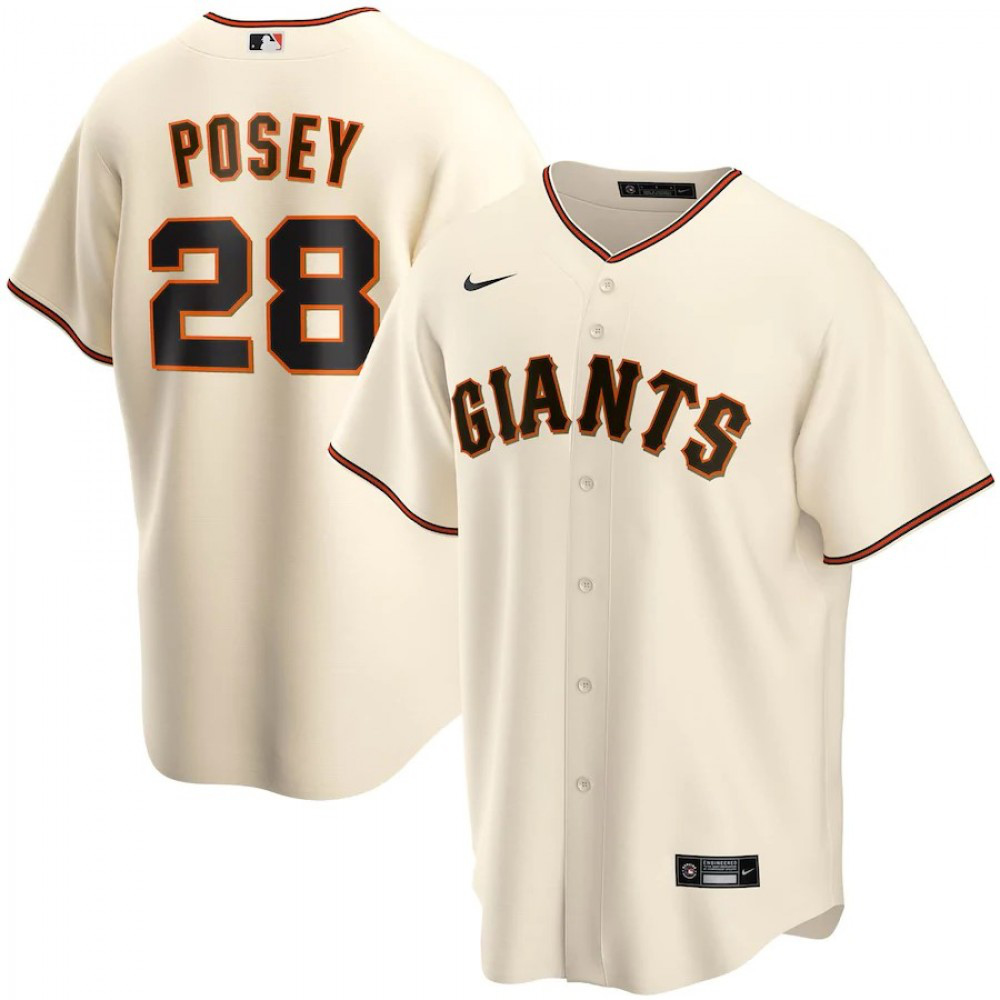Men's San Francisco Giants Buster Posey #28 Cream Home 2020 Jersey-Pro Kit Vault | Brand New 26/27 Sports Jerseys